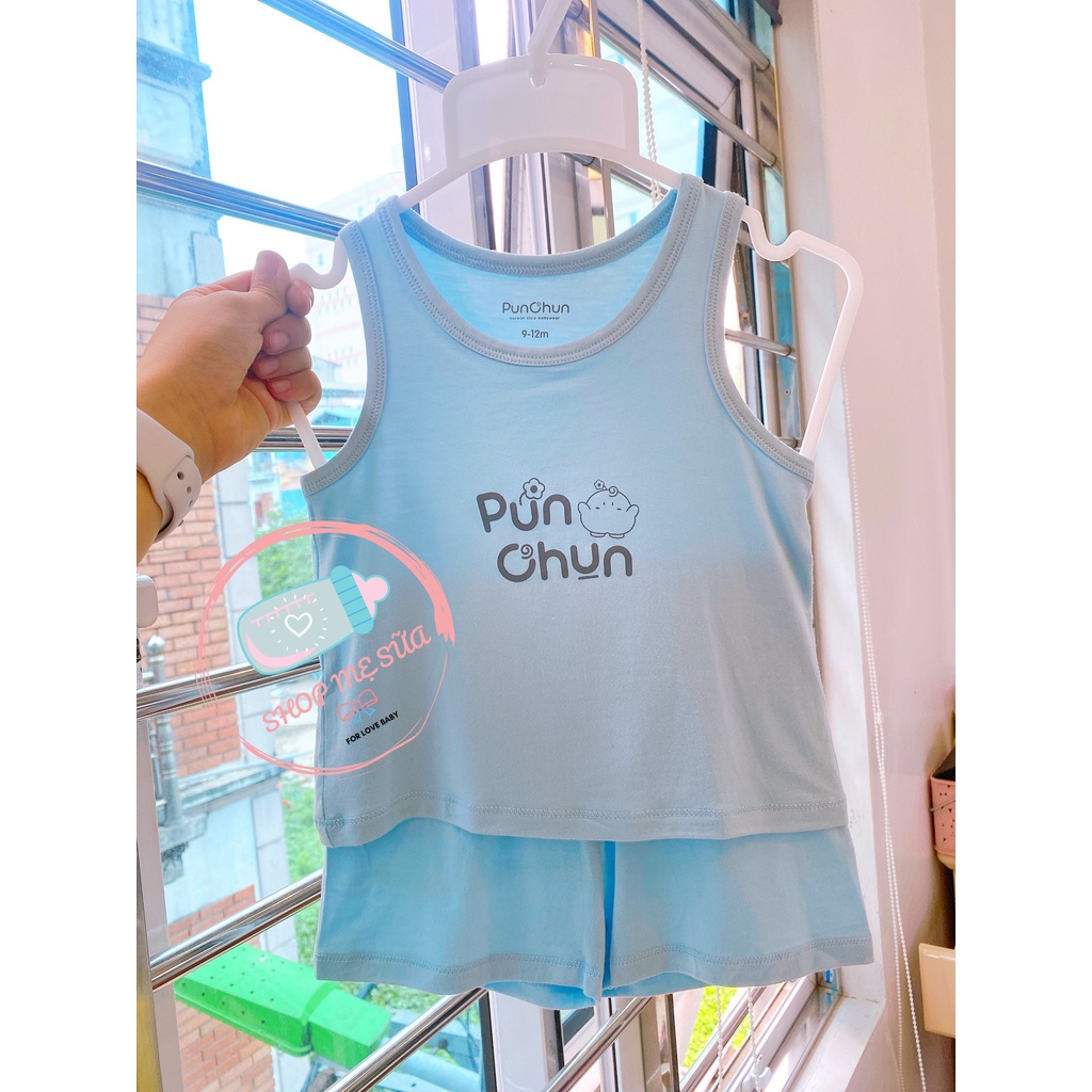 PUNCHUN Bộ Ba Lỗ Chất Liệu Cotton Cho Bé Dưới 5 Tuổi