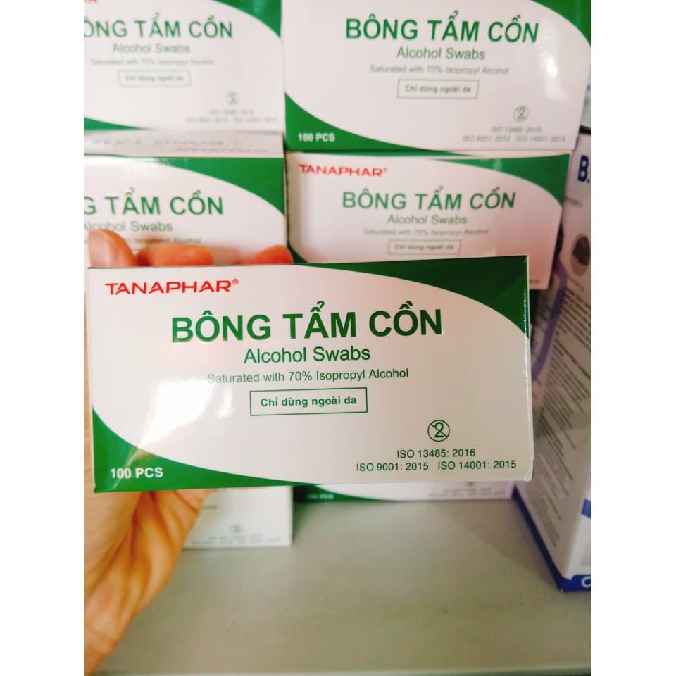 Bông tẩm cồn TANAPHAR sát khuẩn, sát trùng