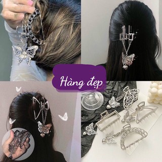 Sỉ 6 kẹp trơn có dây gắn hình con bướm xinh xắn