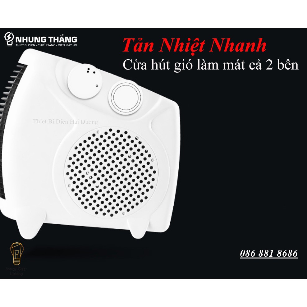 Máy sưởi để bàn MS-305, Quạt sưởi mini, Làm nóng nhanh , Tích hợp tản gió ,Vỏ ABS chống cháy, tiết kiệm điện năng