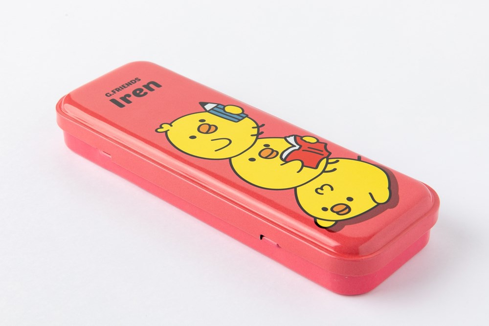 Hộp Bút Chì ARTBOX Hàn Quốc Bằng Thép Màu Hồng In Hình Iren Màu Hồng Đậm