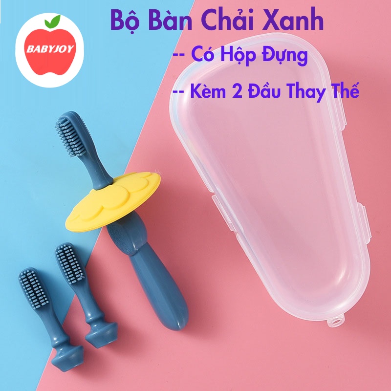 Bàn Chải Đánh Răng Cho Bé, Bàn Chải Đánh Răng Trẻ Em Silicon Cho Bé Siêu Mềm Và Massage Nướu Nhà BabyJoy