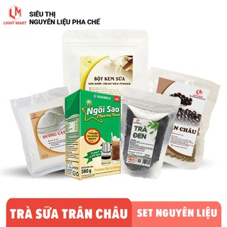 Trà sữa trân châu set nguyên liệu dụng cụ siêu tiện lợi Light Mart