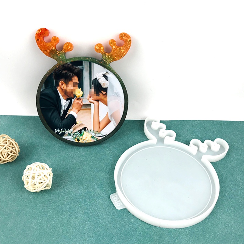 Khuôn Silicon Làm Khung Ảnh Hình Mèo / Hươu Dễ Thương