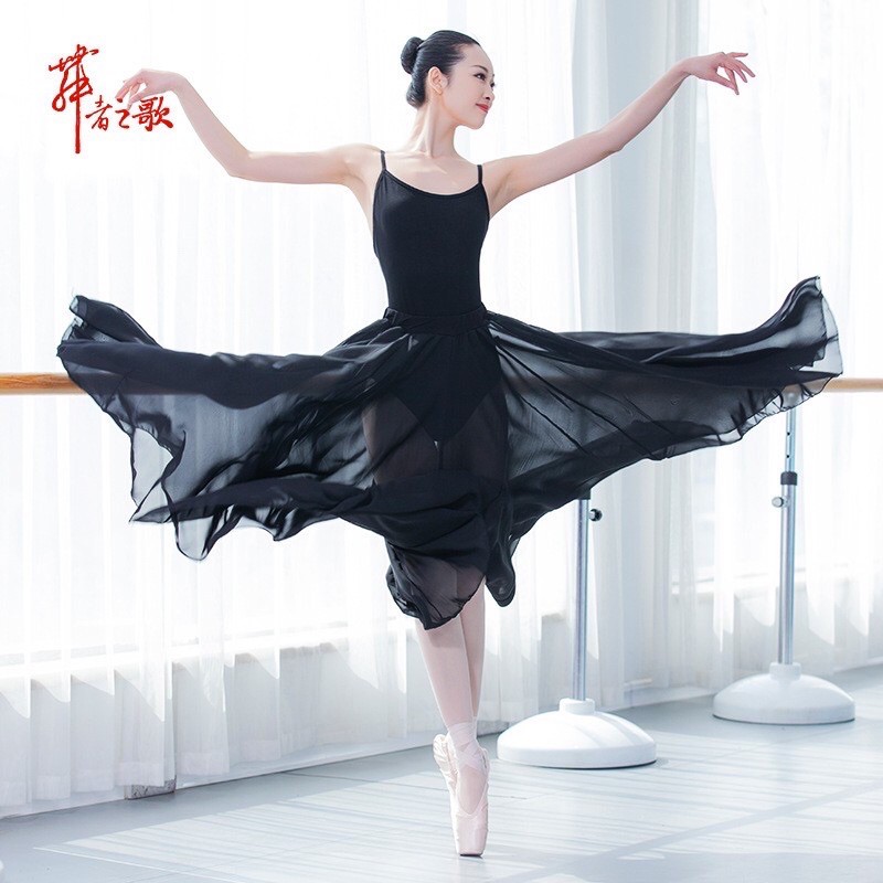 Chân váy múa xoè tròn 360 đo , 720 độ chất vải voan chiffon ombre chuyển màu