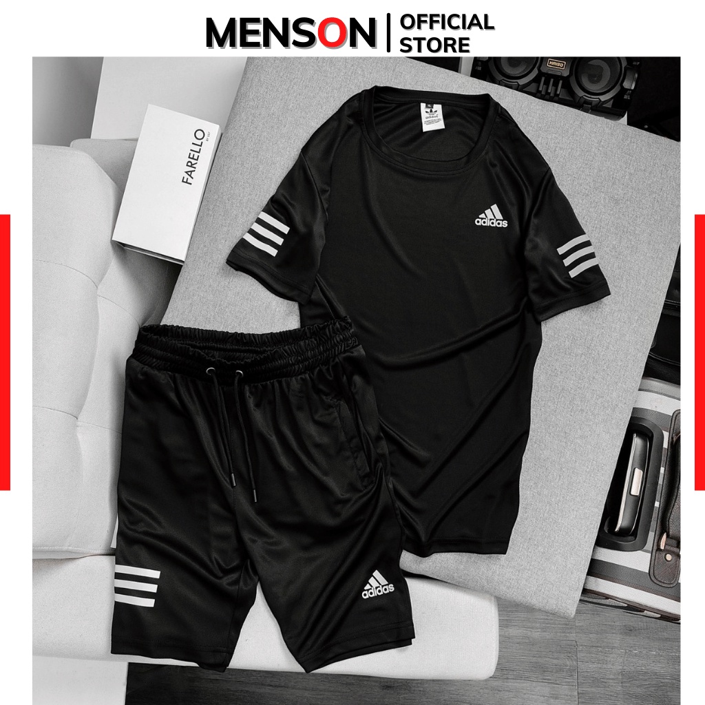 Đồ bộ thể thao nam Adidas thun lạnh HÀNG CAO CẤP Menson MS175 Đồ bộ nam mặc nhà chất mát chuẩn form mùa hè 2022
