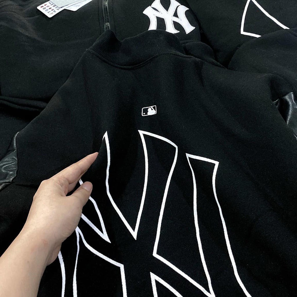 ÁO BOMBER NY PHA DA