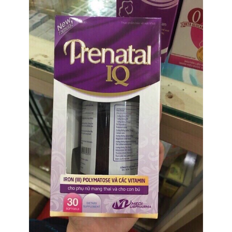 Viên bổ sung sắt cho bà bầu Prenatal IQ DHA lọ 30v