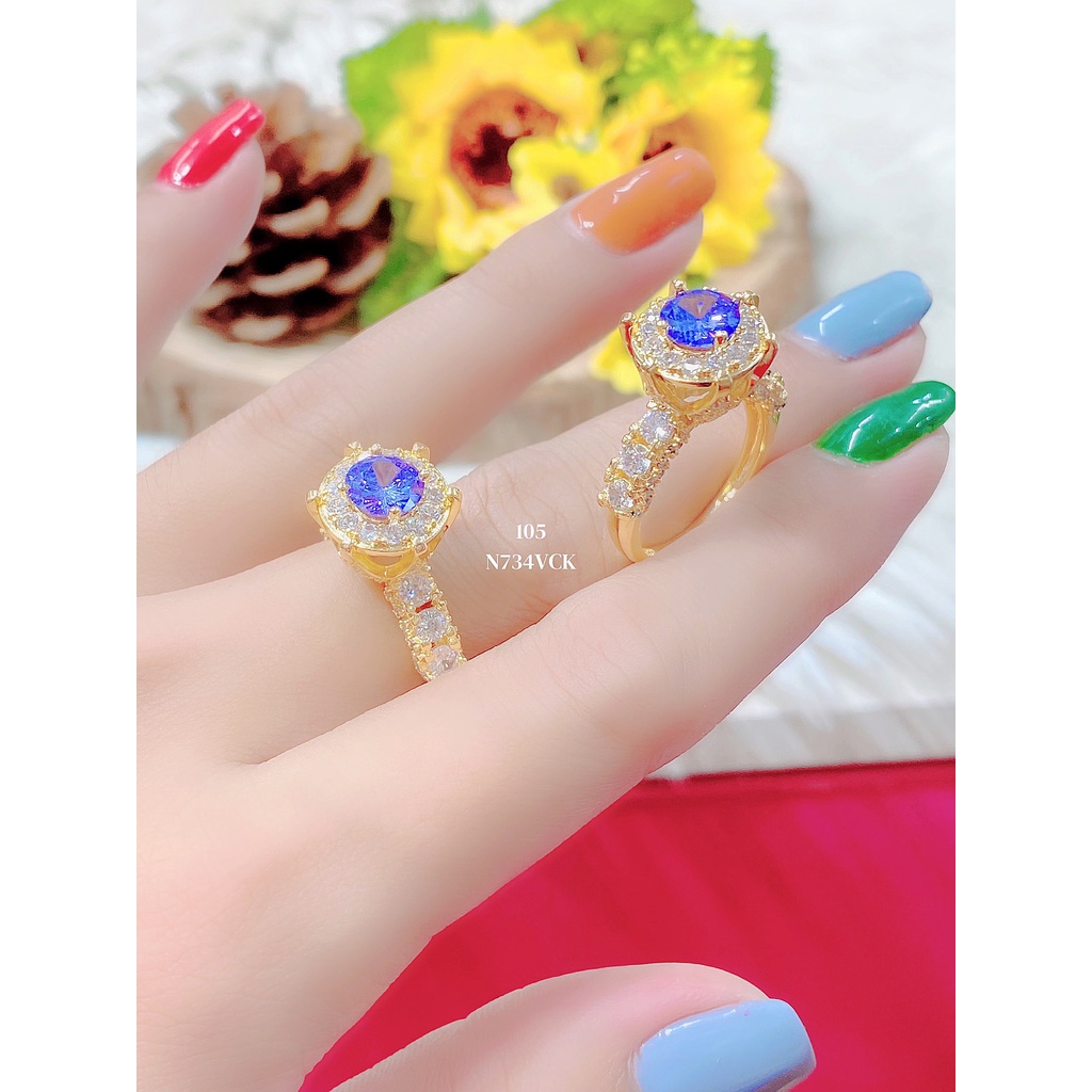 Nhẫn nữ UHA mạ vàng 18K đính đá CZ ( giá tốt nhất ) N734