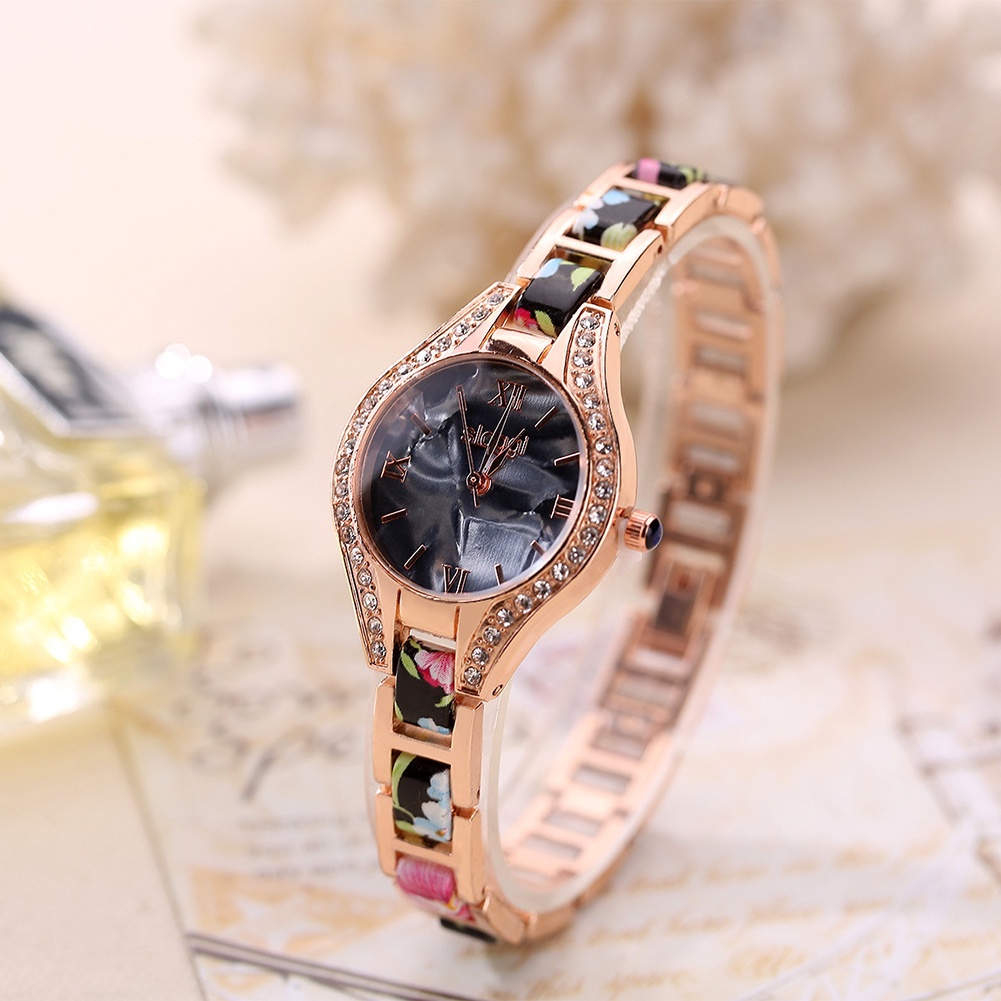 MACmk Rhinestone Slim Band Women Lady Elegant Bracelet Wrist Watch Charming Gift