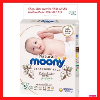[HCM]{SỈ SLL} Tã bỉm MOONY NATURAL Nội Địa Nhật dán/quần NB63/S58/M46/L38/ L36/XL32