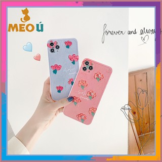 Ốp iPhone Hoa Viền Tim Xanh iPhone 12 Pro Max/12/12 Pro/7Plus/8Plus/X/Xs Max/11/11 Pro Max - ốp iphone