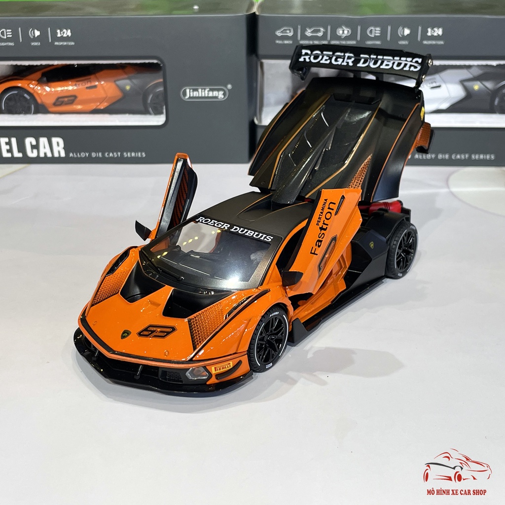 Mô hình xe hợp kim Lamborghini Essenza SCV12 tỉ lệ 1:24 hãng JINLIFANG 2 màu