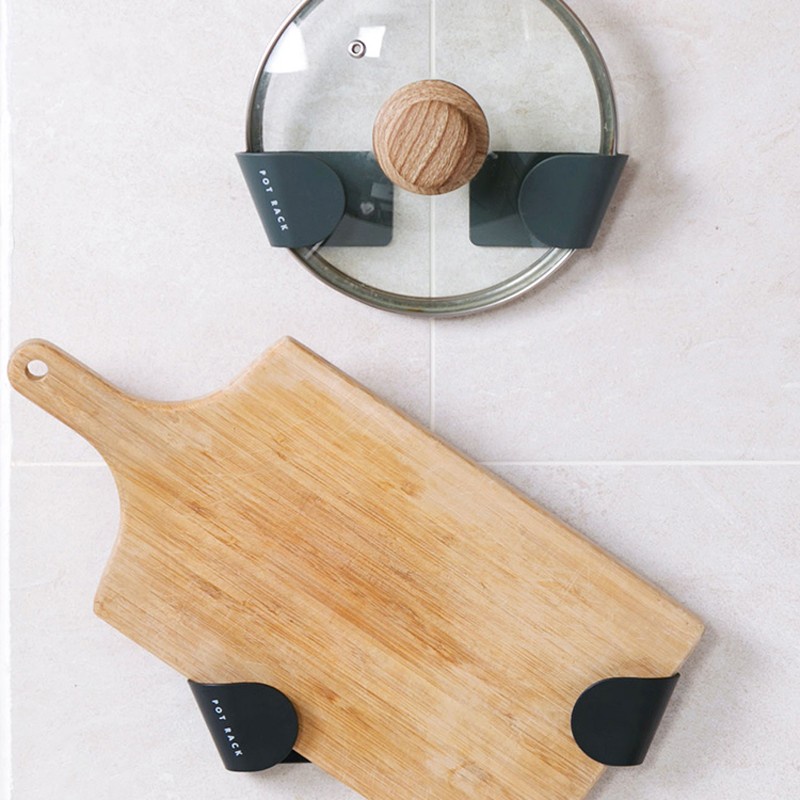 Giá Đỡ Nắp Nồi Tự Dính Không Đục Lỗ Sắp Xếp Gọn Gàng Cho Nhà Bếp