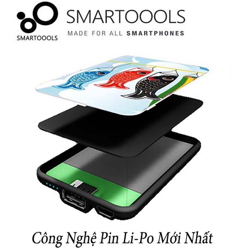 Pin Sạc Dự Phòng Độc Đáo Chính Hãng SmarToools 10000mAh Hình ĐÈN CÁ CHÉP NHẬT (Tặng Kèm Cáp)