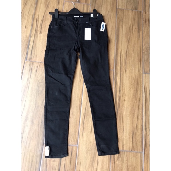 Quần skinny lưng vừa O.l.d na.vy,quần jean đen nữ super skinny mid rise-hàng xuất xịn