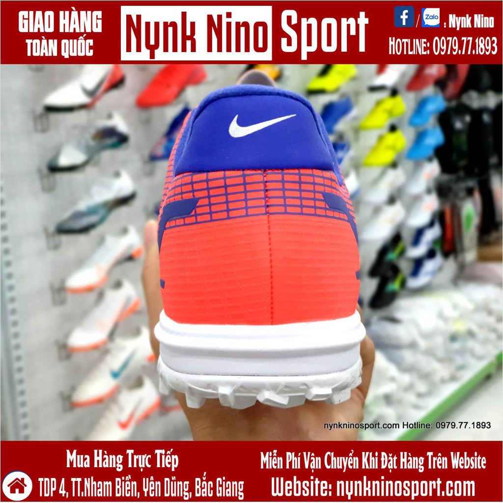 Giày Bóng Đá Mercurial Vapor 14 Academy Đỏ Vạch Xanh Lá HQ TF