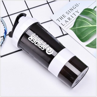 Bình lắc spider shaker tập gym 3 ngăn tiện dụng 500 ml