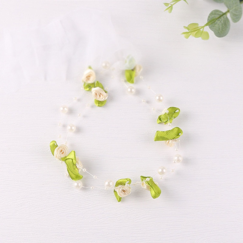 Băng Đô Hoa Đính Ngọc Trai Giả Làm Phụ Kiện Chụp Ảnh Cho Bé Sơ Sinh