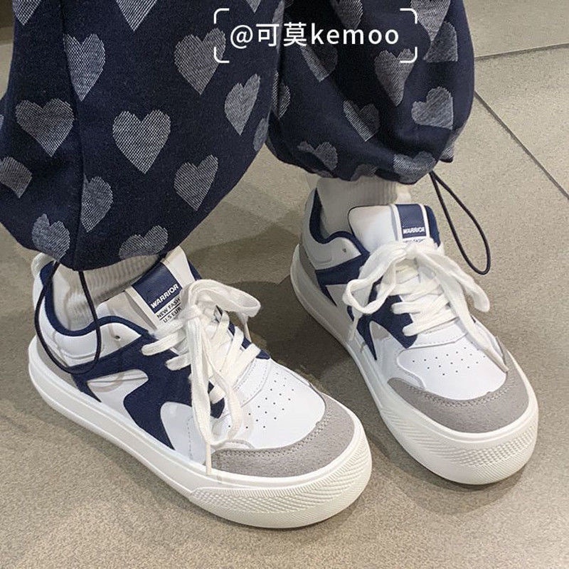 Giày thể thao nữ sneaker đơn giản dễ phối quần áo đế bằng tôn dáng phong cách basic