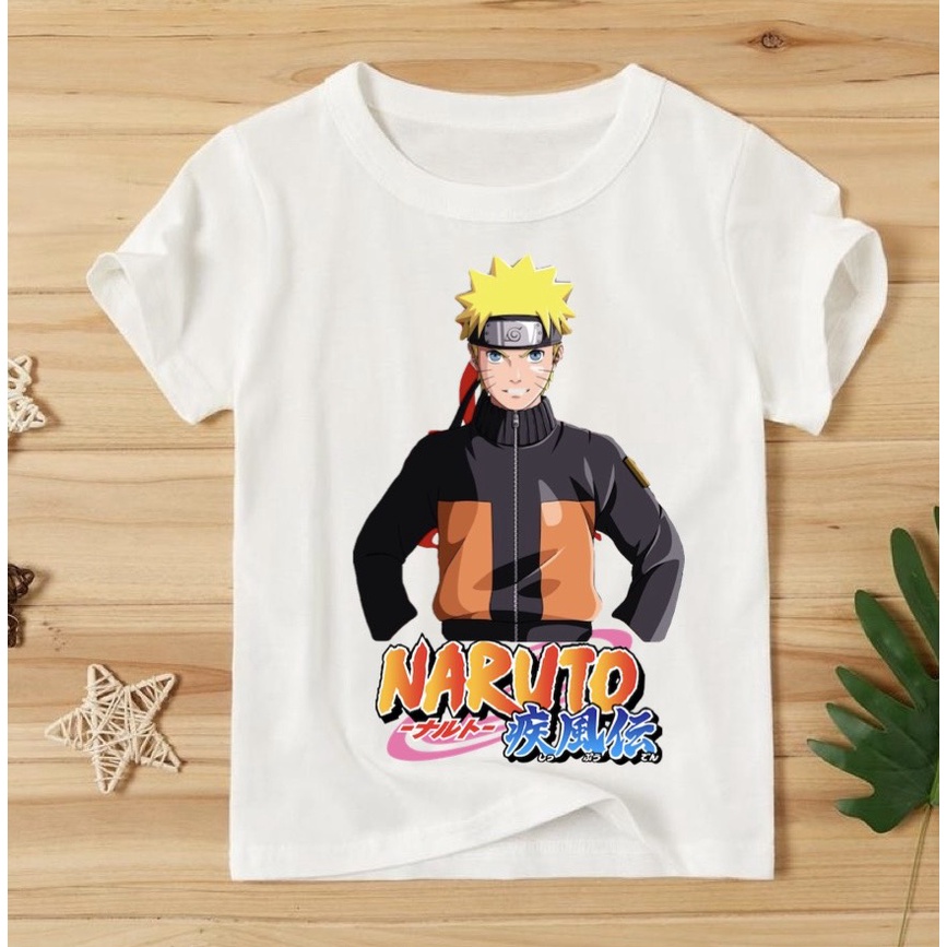 Áo thun bé trai naruto cotton co giản 4 chiều thoải mái N01