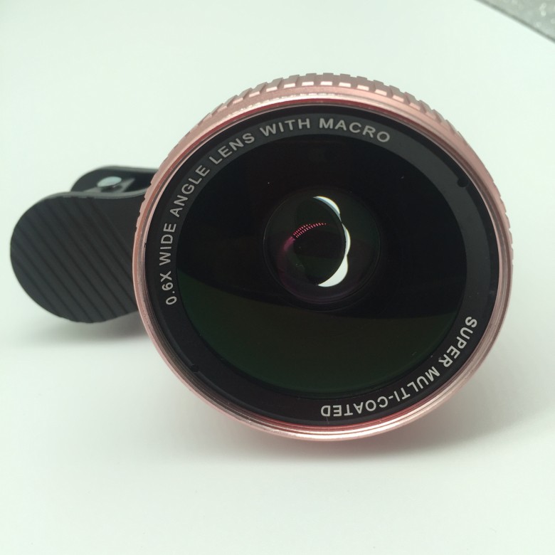 2 In 1 Mobile Phone Camera Lens Kits With 0.6X HD Super Wide Angle & Macro Lens For Dual lens Phone