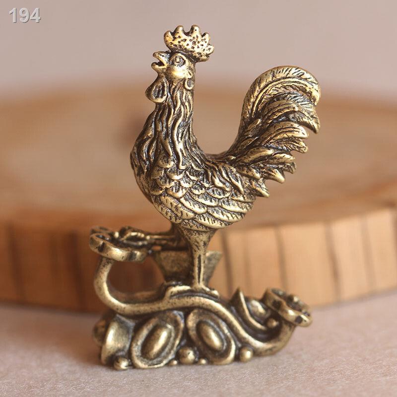【Mới nhất 】Đồng phong thủy nguyên chất Con gà trống Hoàng đạo Đồ trang trí nhỏ nhà cửa thủ công mỹ nghệ Quà tặng