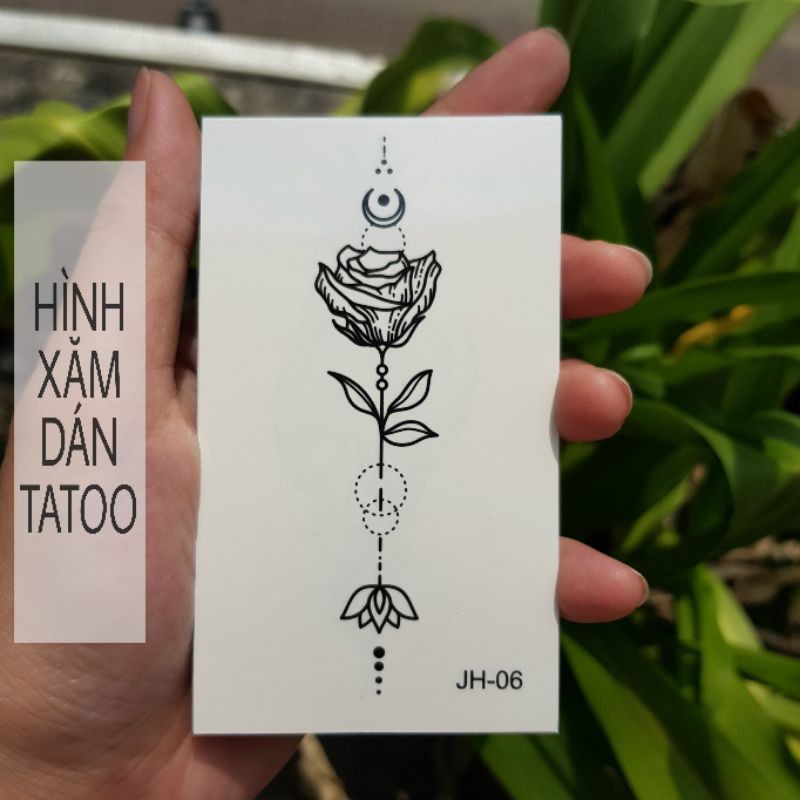 Hình xăm style boho jh06. Xăm dán tatoo mini tạm thời, size &lt;10x6cm