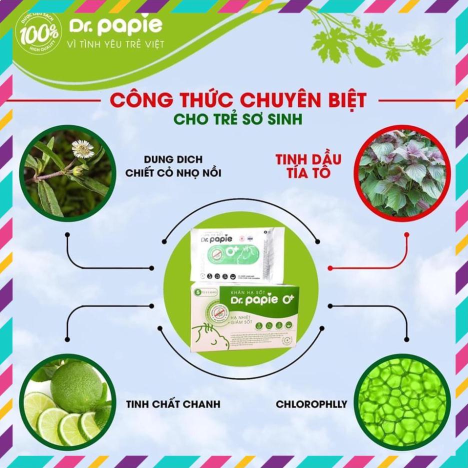 [Chính Hãng]   [CHÍNH HÃNG] KHĂN LAU HẠ SỐT DR PAPIEl 25 Tờ