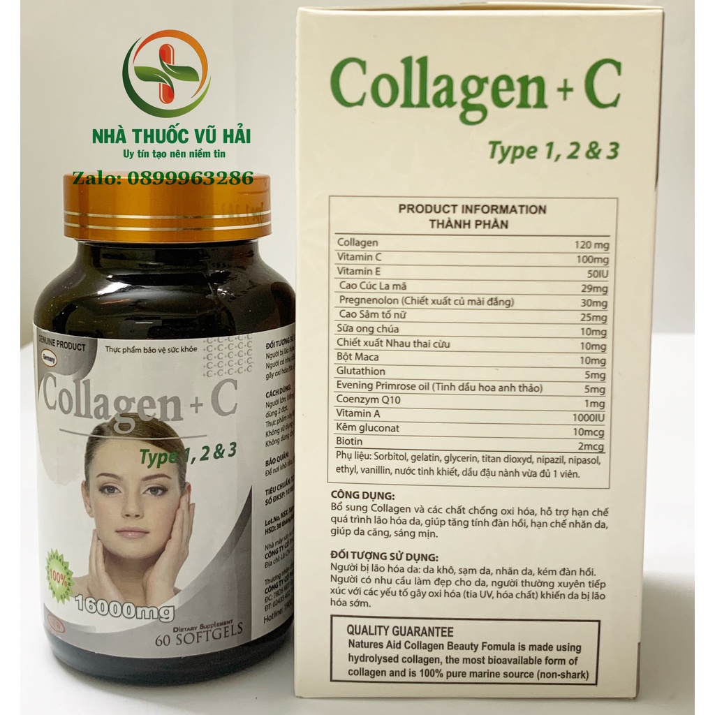 [Viên uống] Collagen C 16000mg trắng da