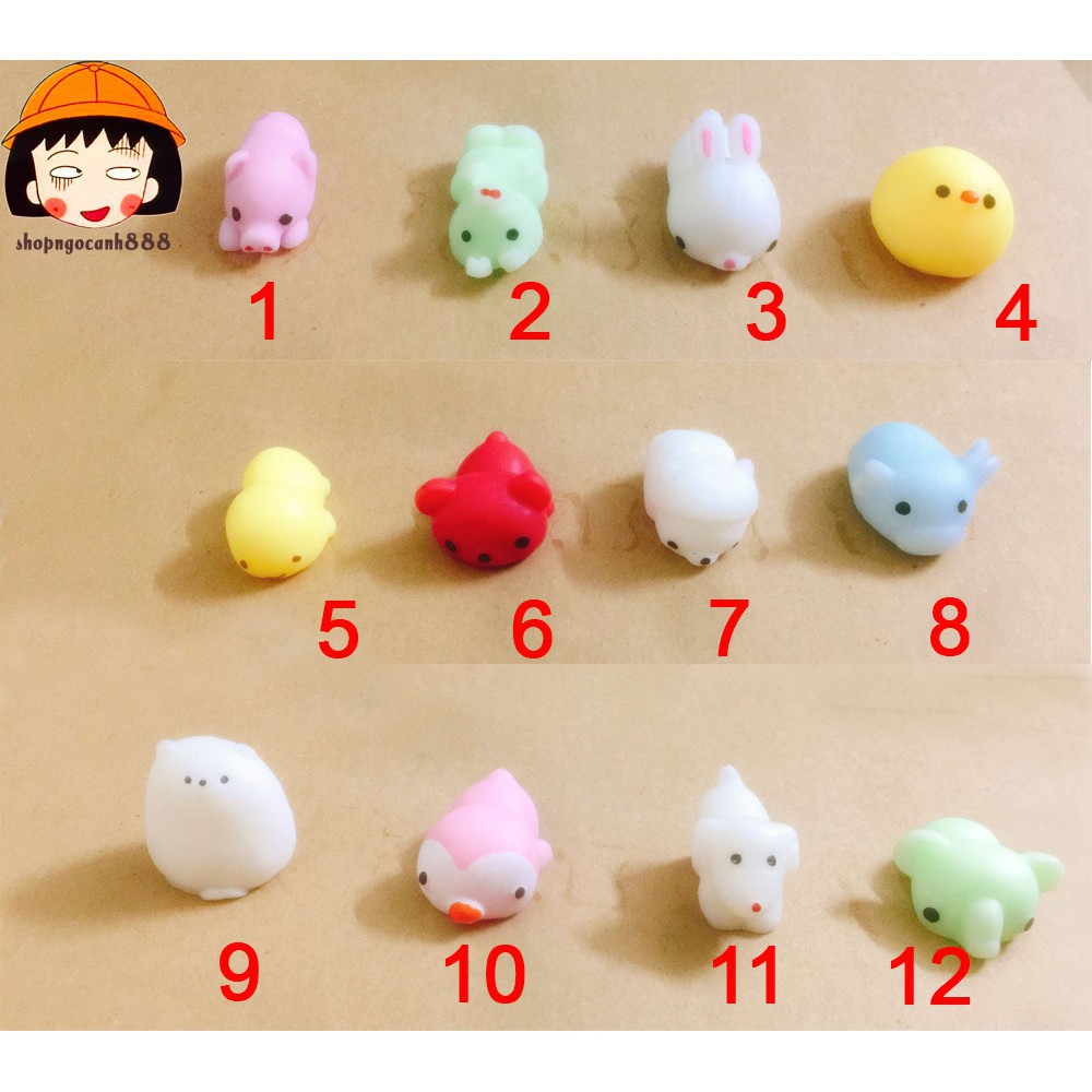 [16 Mẫu Tự Chọn Siêu Đáng Yêu] Đồ Chơi Thú Squishy Mochi Dẻo Bóp Đã Cực Sướng Tay Cứ Muốn Bóp Mãi @@  mã sp YM2905