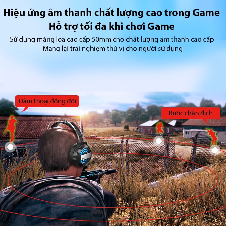 Tai nghe gaming Coputa tai nghe chụp tai có dây máy tính chơi game MC Q9