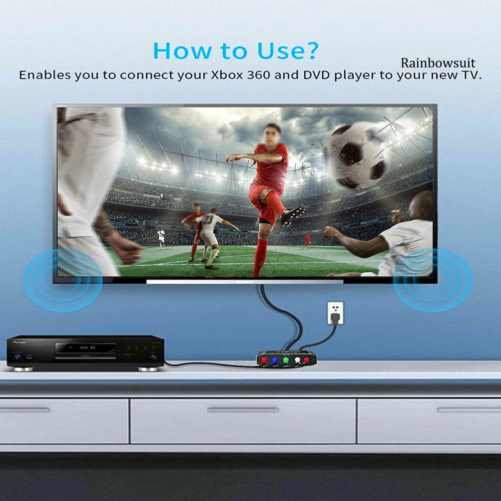 Bộ Chuyển Đổi Âm Thanh / Video Từ Rca Sang Hdmi Hdtv Rb-5