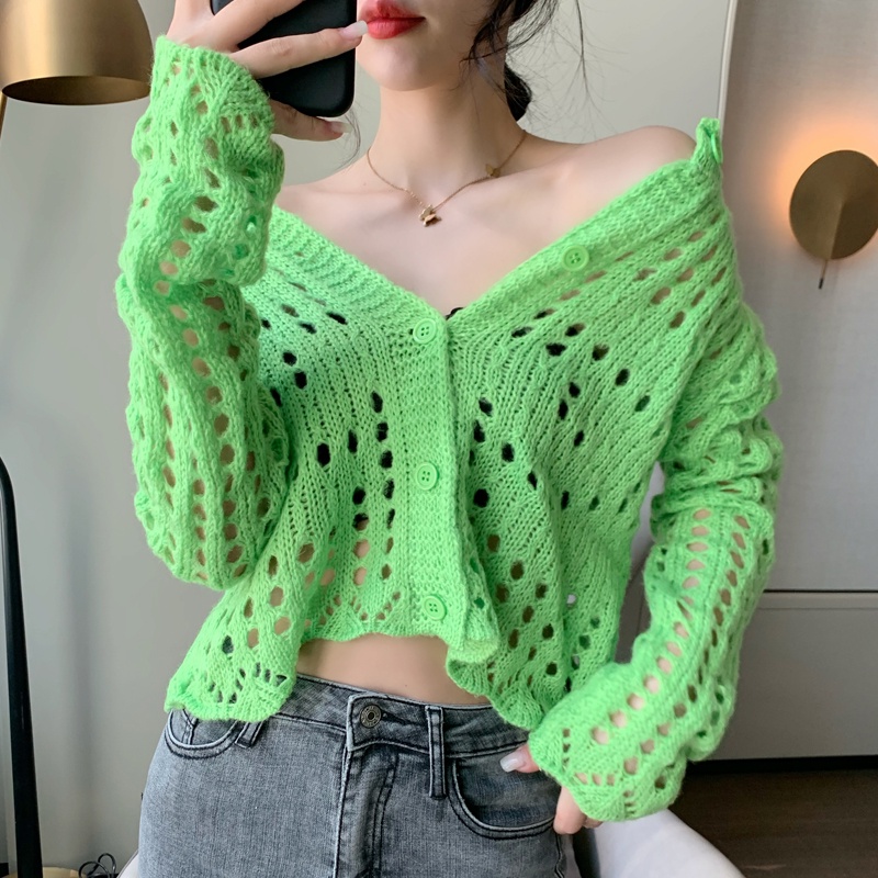 Áo Cardigan Dệt Kim Tay Dài Thời Trang Mùa Thu 2021