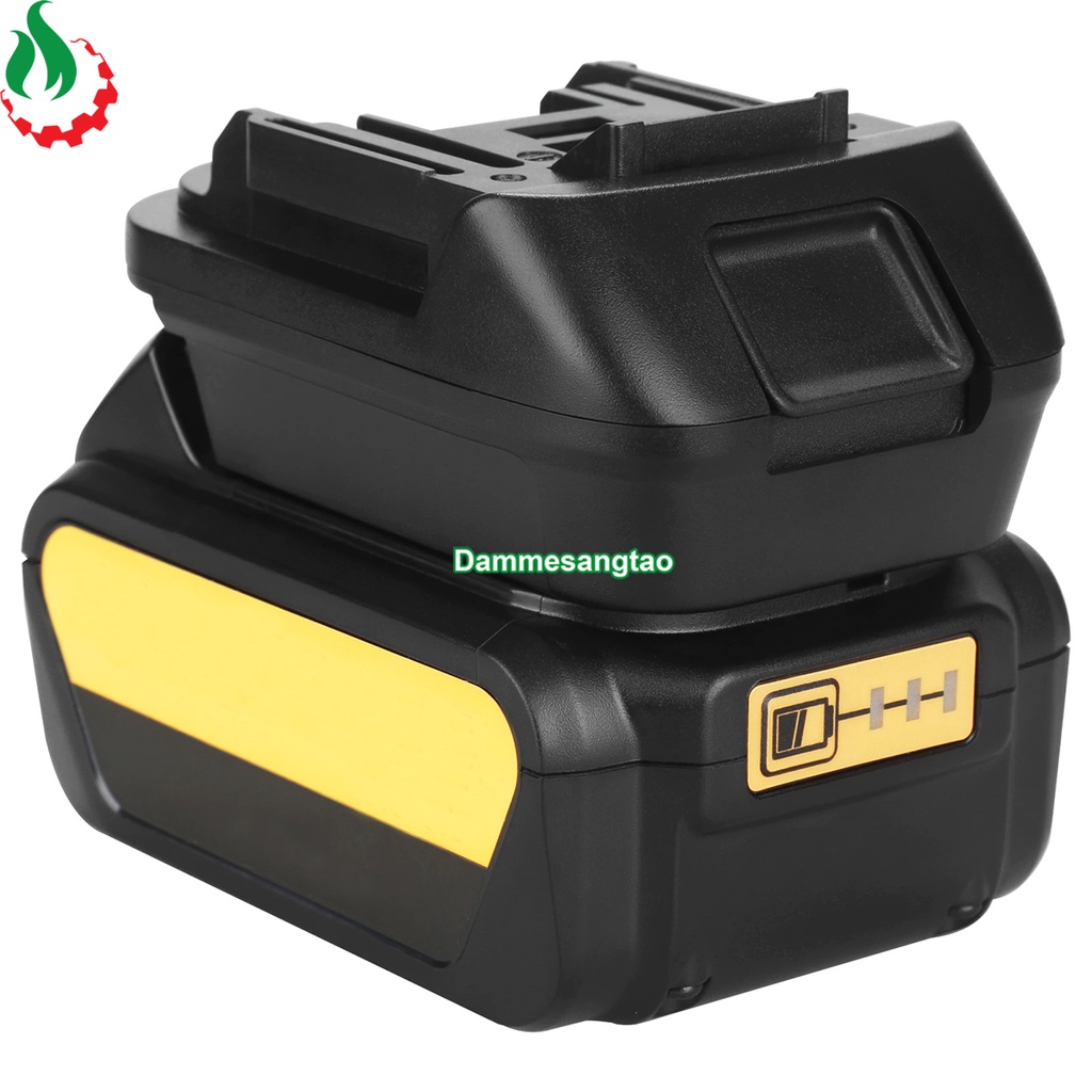 Đế chuyển pin Dewalt Milwaukee 18V sang máy Makita 18V (DM18M)