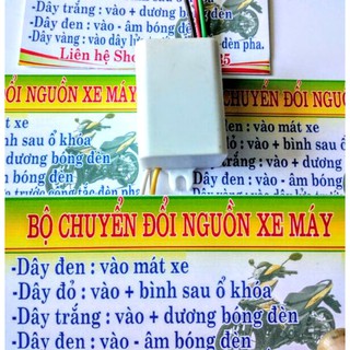 BỘ CHUYỂN ĐỔI NGUỒN TỪ NGUỒN ĐIỆN XE MÁY SANG ĐIỆN DC12V ĐỂ XÀI CHO CÁC BÓNG LED CỰC CHẤT