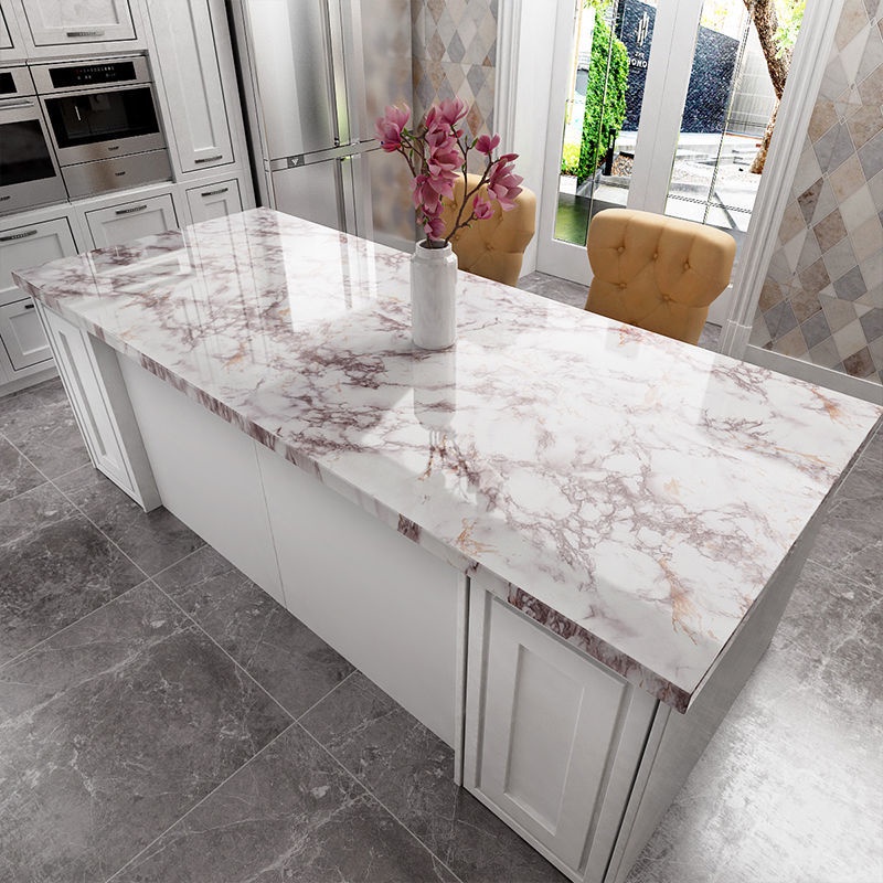 Giấy Dán Tường Bằng Vinyl Chống Thấm Nước Họa Tiết Vân Đá Trang Trí Nhà Bếp/Phòng Tắm