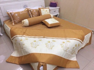 bộ ga chăn xoa satin