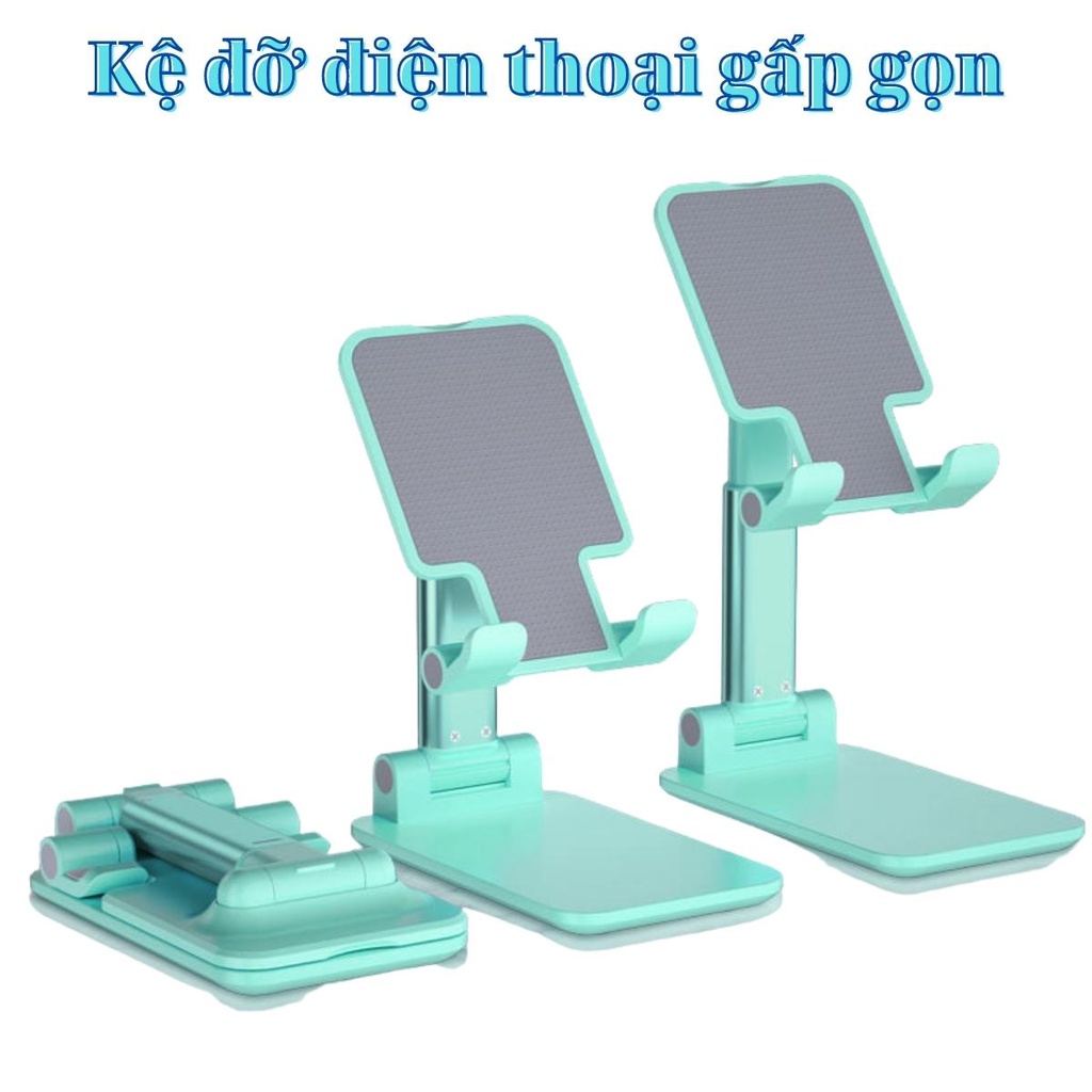 Giá Đỡ Để Điện Thoại, Máy Tính Bảng I.Pad, Kệ Đỡ Đa Năng Dễ Gấp Gọn màu xanh