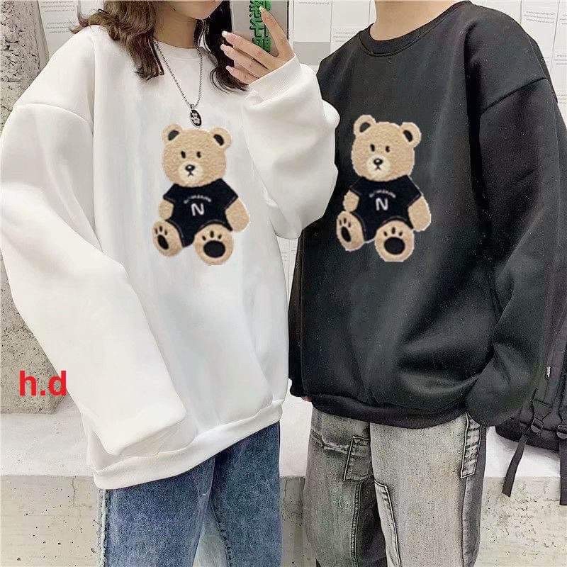 Áo nỉ bo gấu áo đen HD12