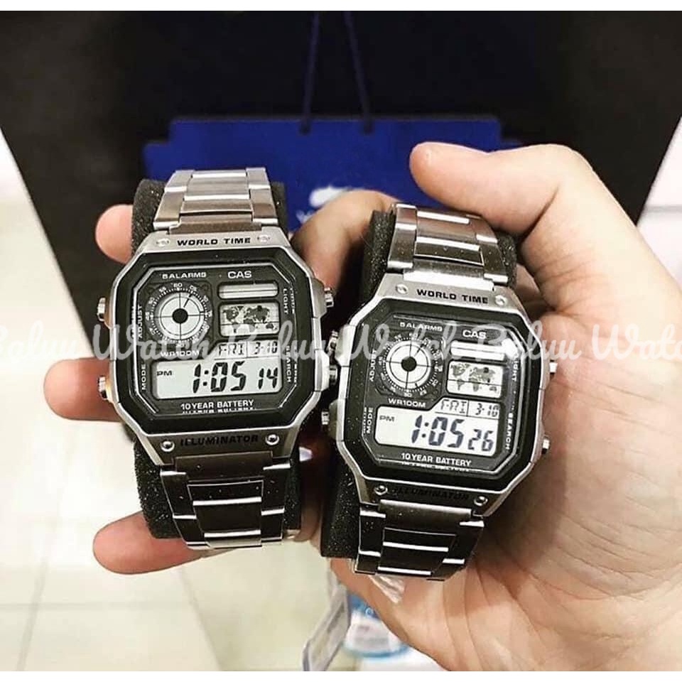 Đồng hồ điện tử thể thao nam - AE1200, full thép mạnh mẽ | BigBuy360 - bigbuy360.vn