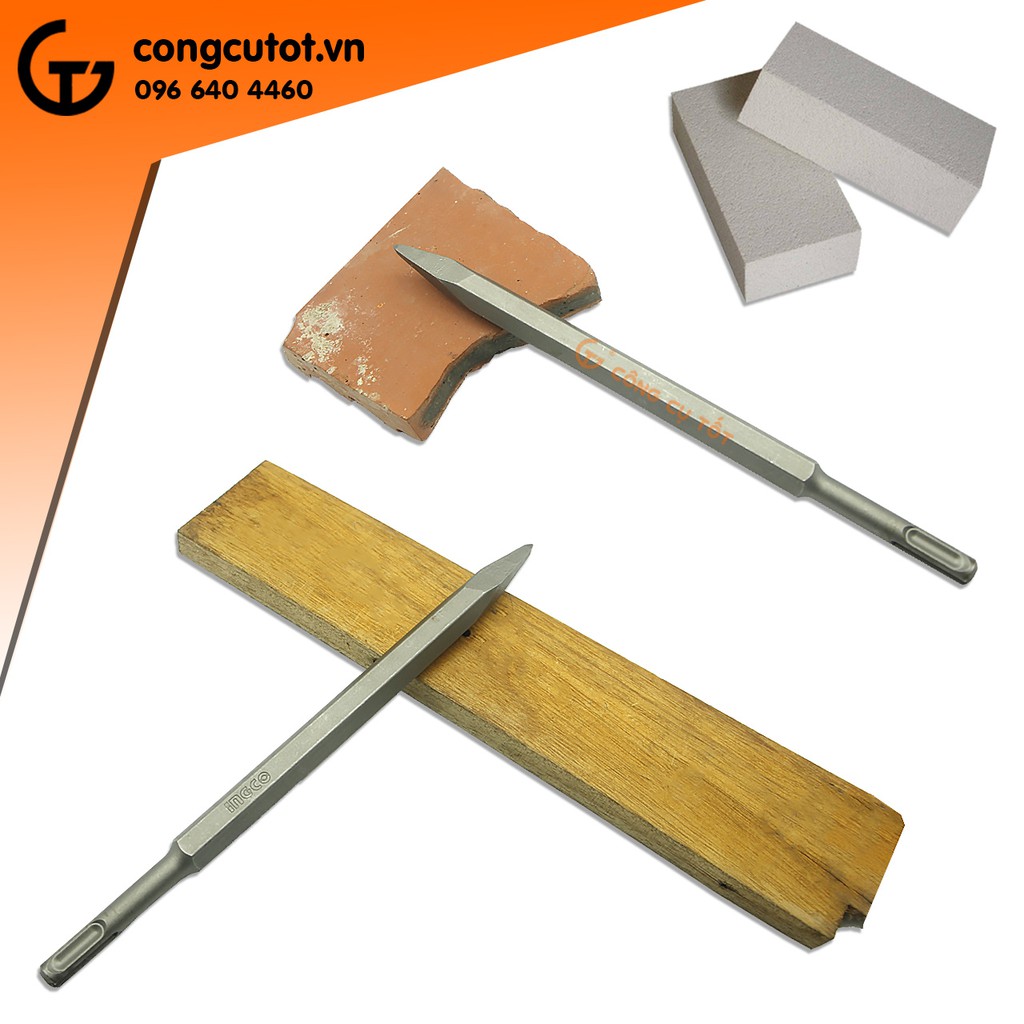 Mũi đục bê tông nhọn chuôi gài Ingco DBC0112501