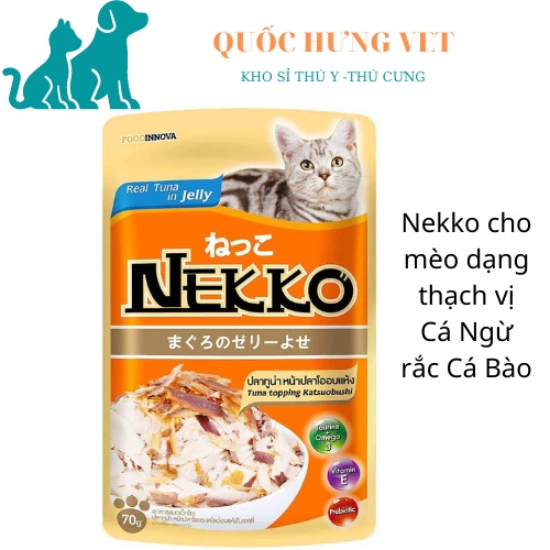 Pate Nekko Cho Mèo dạng thạch Gói 70g - Pate Mèo Nhập Khẩu Từ Thái Lan - QUỐC HƯNG VET