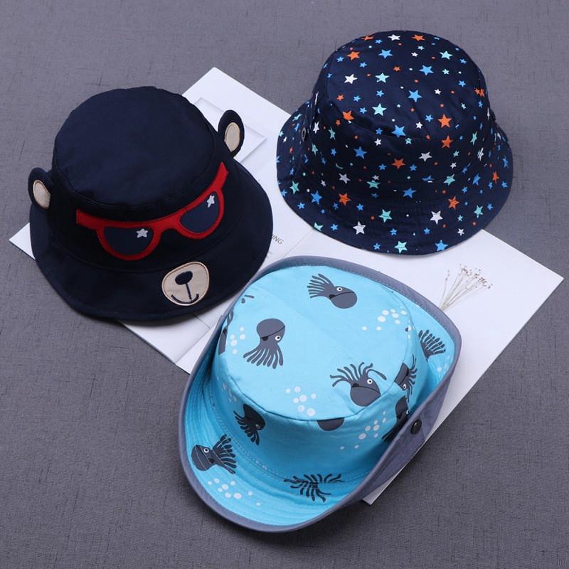 Baby Boys Girls Toddler Cartoon Printed Bucket Hats