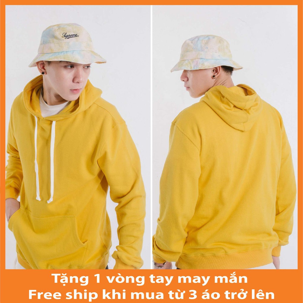 Áo Hoodie Nam Basic Chất Nỉ Lót Lông Dày Dặn Có Mũ Full  Màu - Full Size