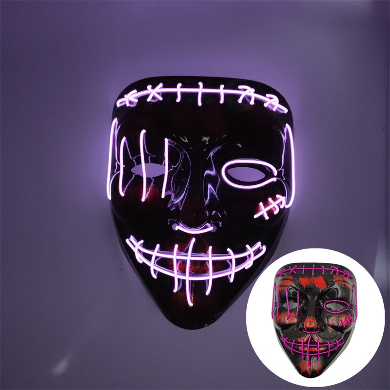 Mặt Nạ Đèn Led Phát Sáng Hoá Trang Halloween, Dự Tiệc