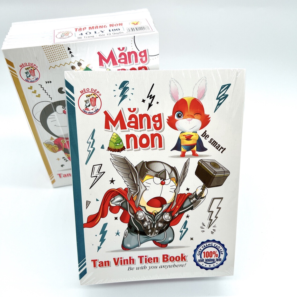 Tập học sinh 96 trang, combo 5 quyển tập tân vĩnh tiến măng non 100% không lem