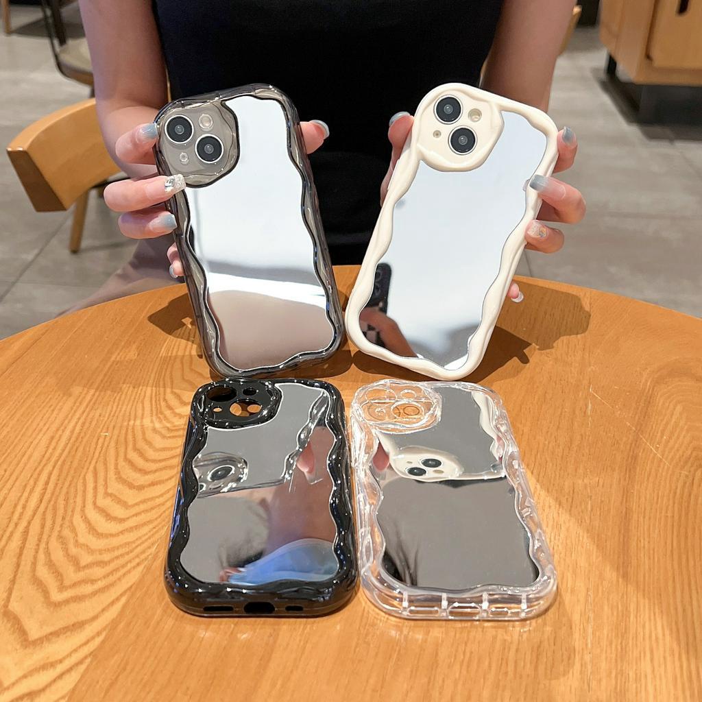Ốp Điện Thoại Mặt Gương Chống Sốc Cho oppo A78 5G A77 5G A31 A3S A12E A53 A53S A33 A15 A15S A9 2020 A5 2020 F11