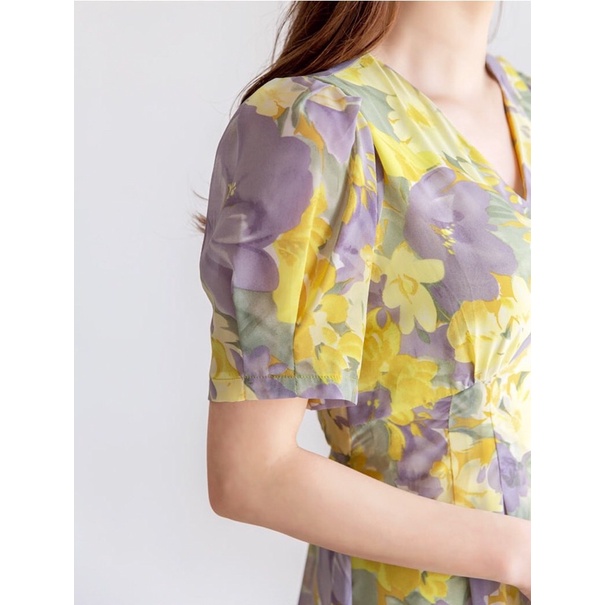 Váy hoa vàng Xecop