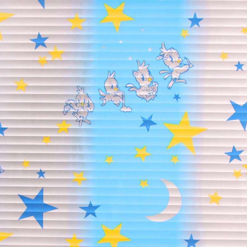 Decal giấy dán kính mặt trăng thỏ khổ rộng 0.45m